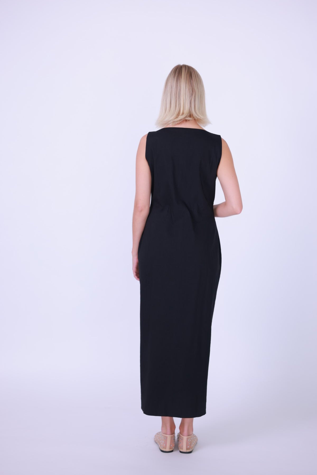 Long dress linen blend