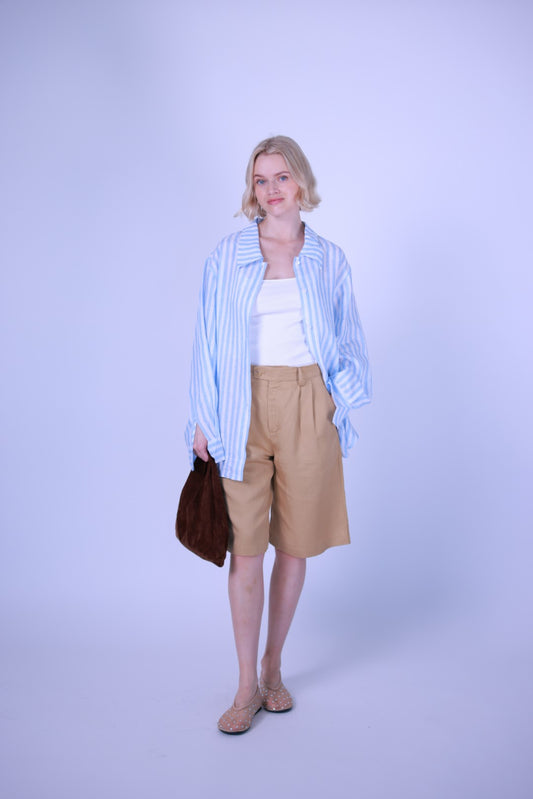 Shirt blue and white stripes