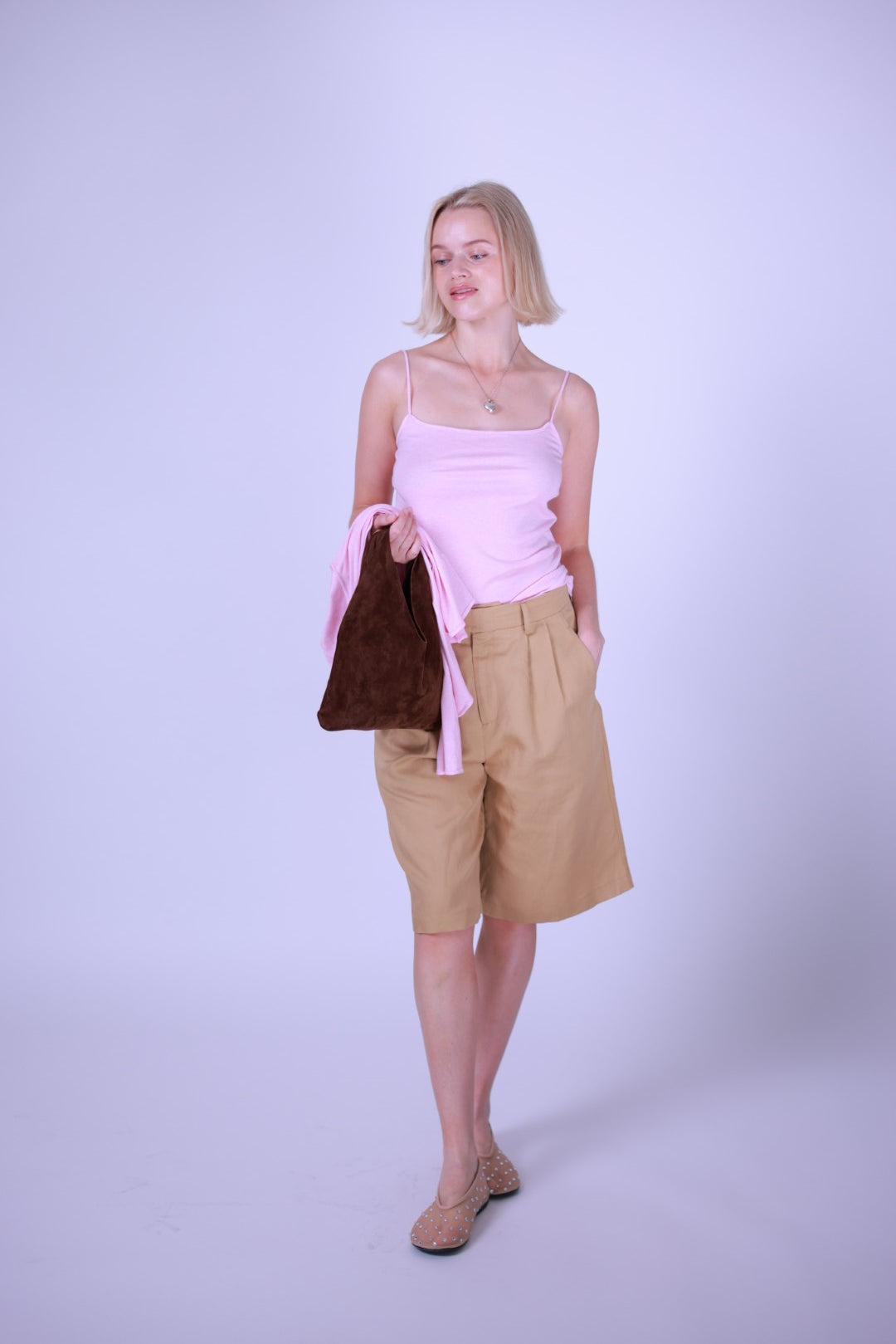 String top white/green/pink/beige