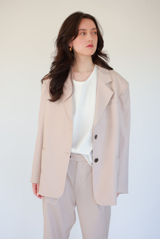Suit jacket beige pink/black