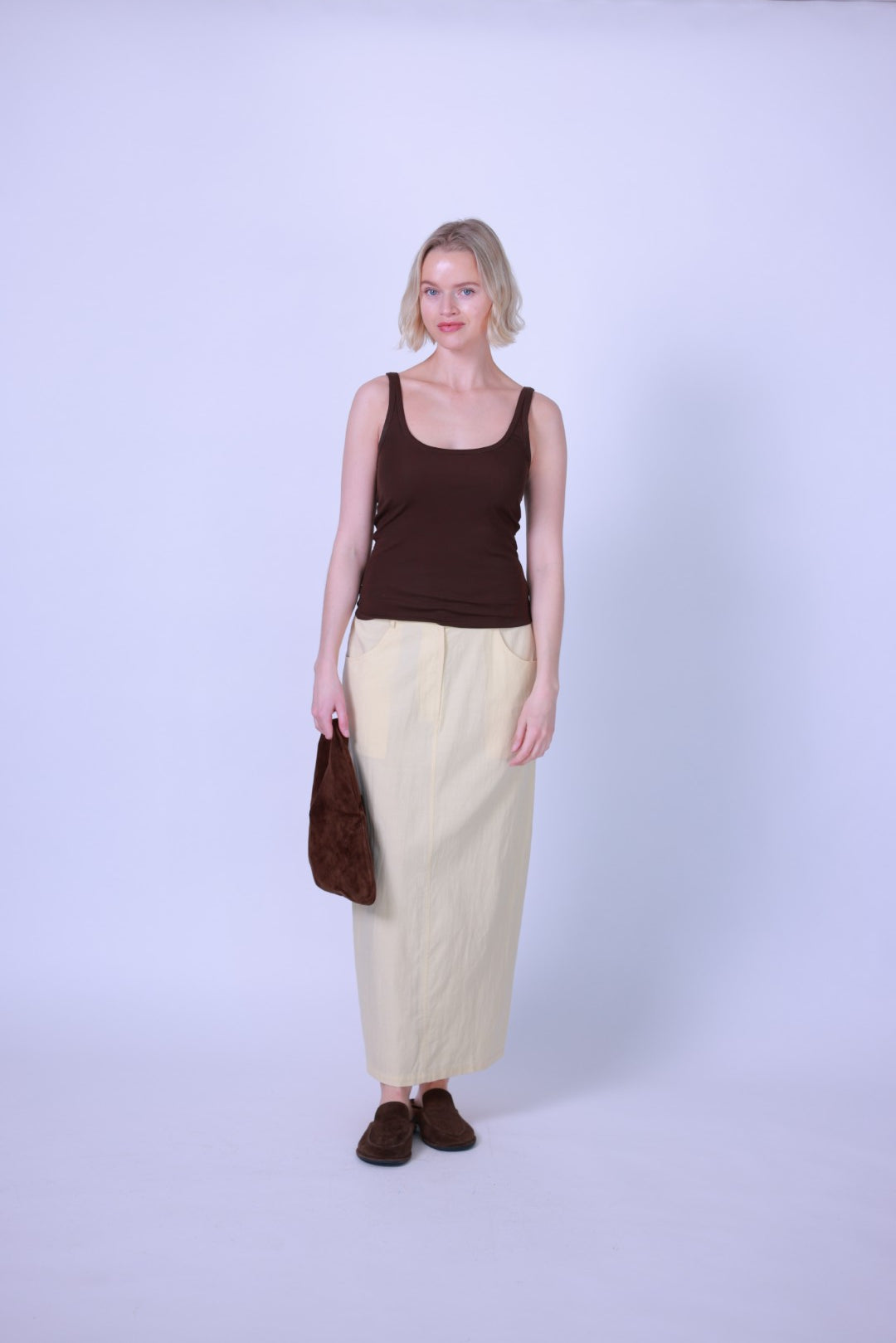 Maxi skirt tencel blend