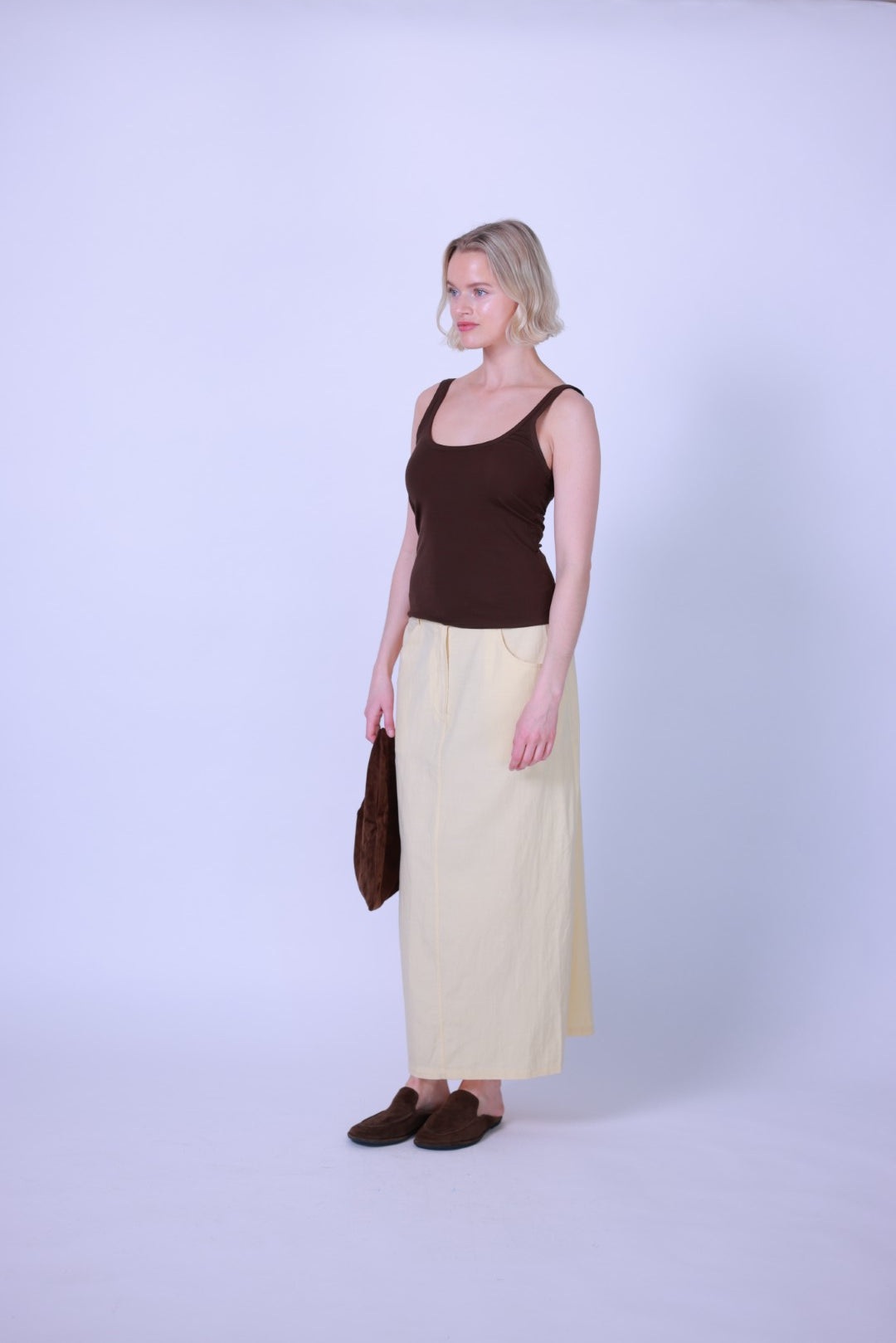 Maxi skirt tencel blend