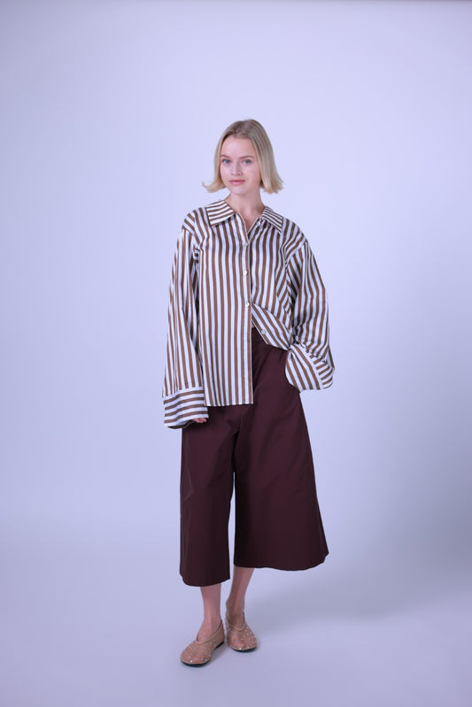 Pants palazzo crops burgundy