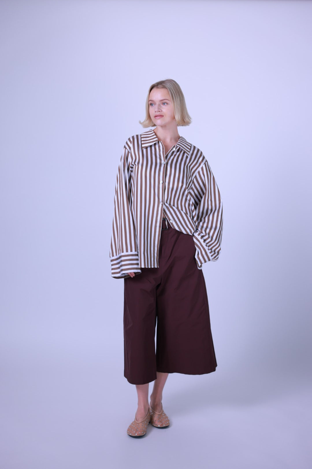 Pants palazzo crops burgundy