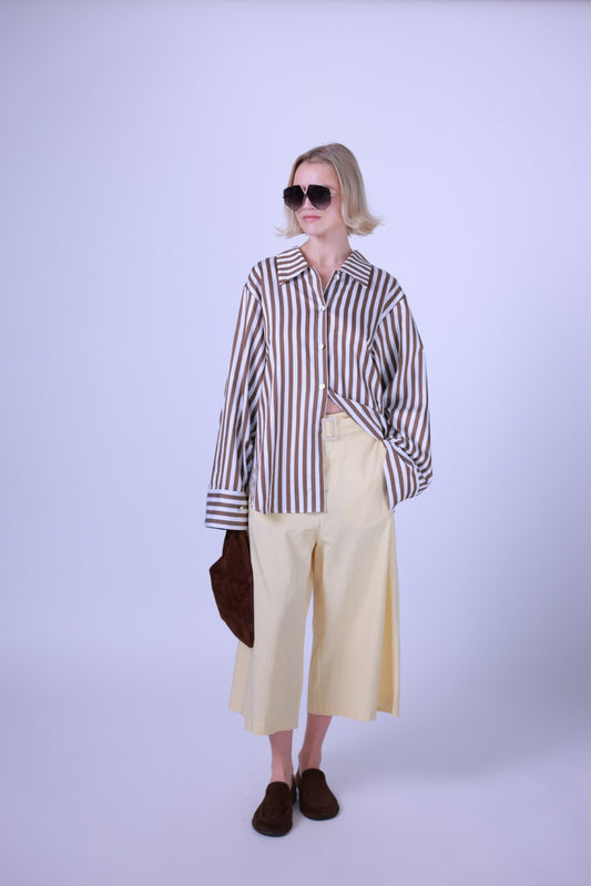Pants palazzo crops yellow