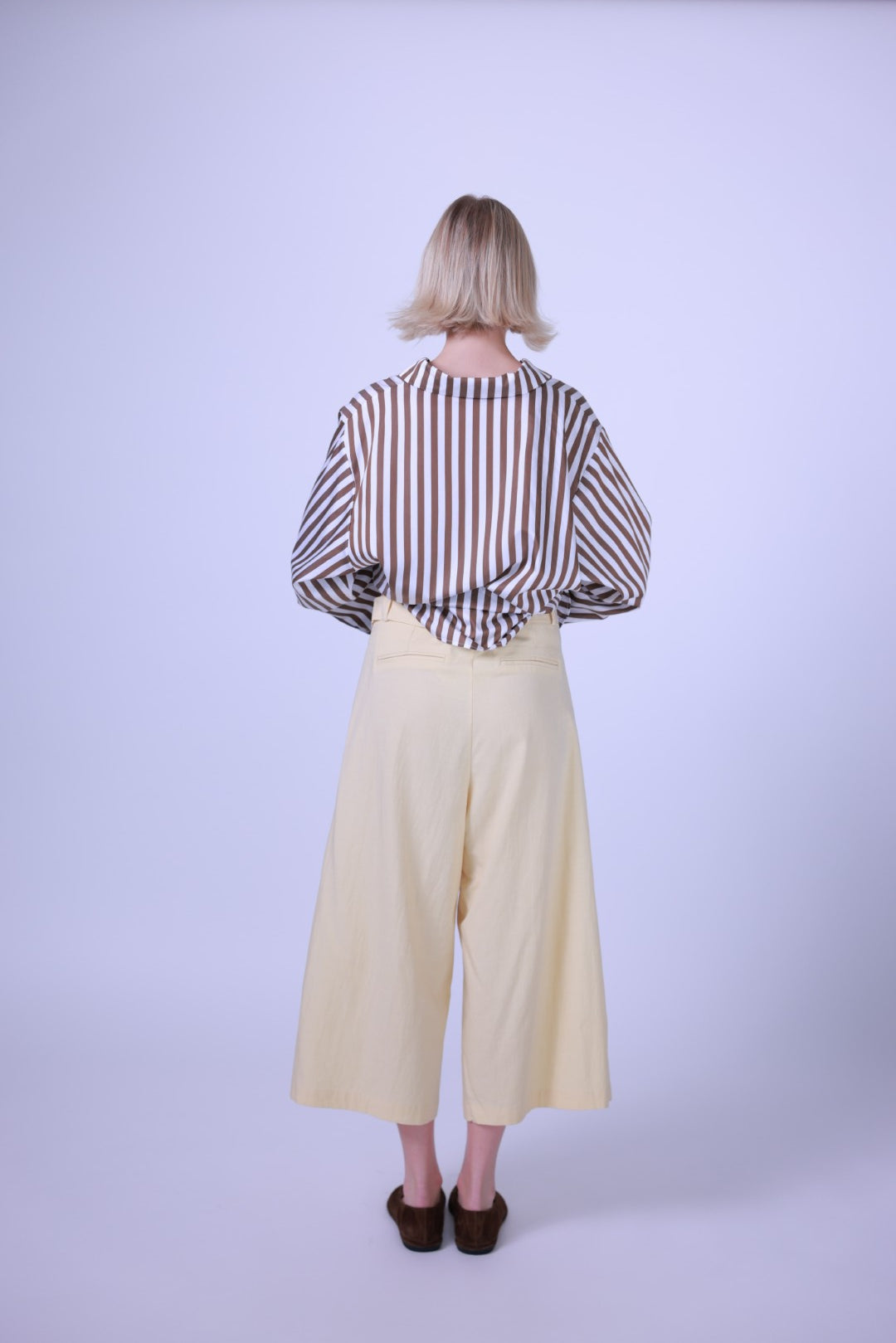Pants palazzo crops yellow