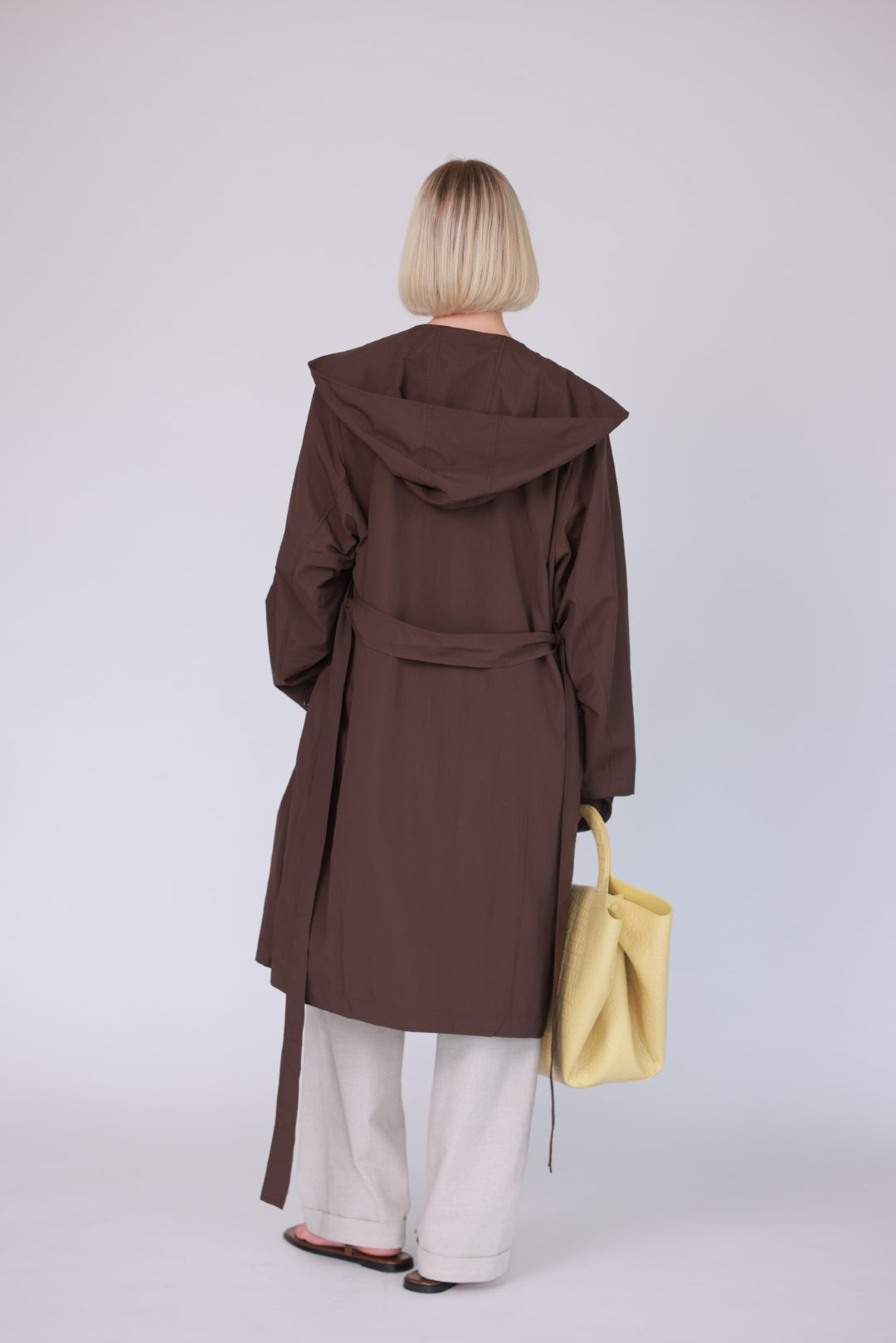 Trenchcoat waterproof black/brown