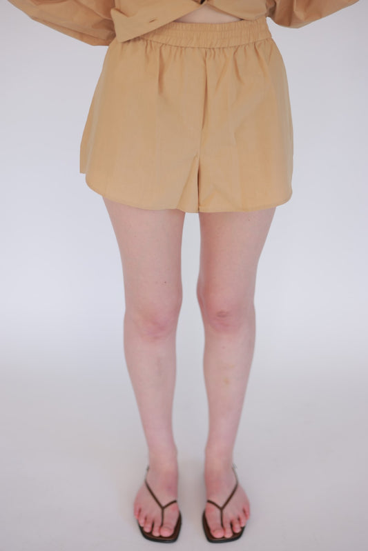 Cotton shorts beige/black