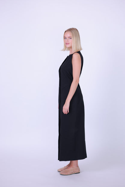 Long dress linen blend