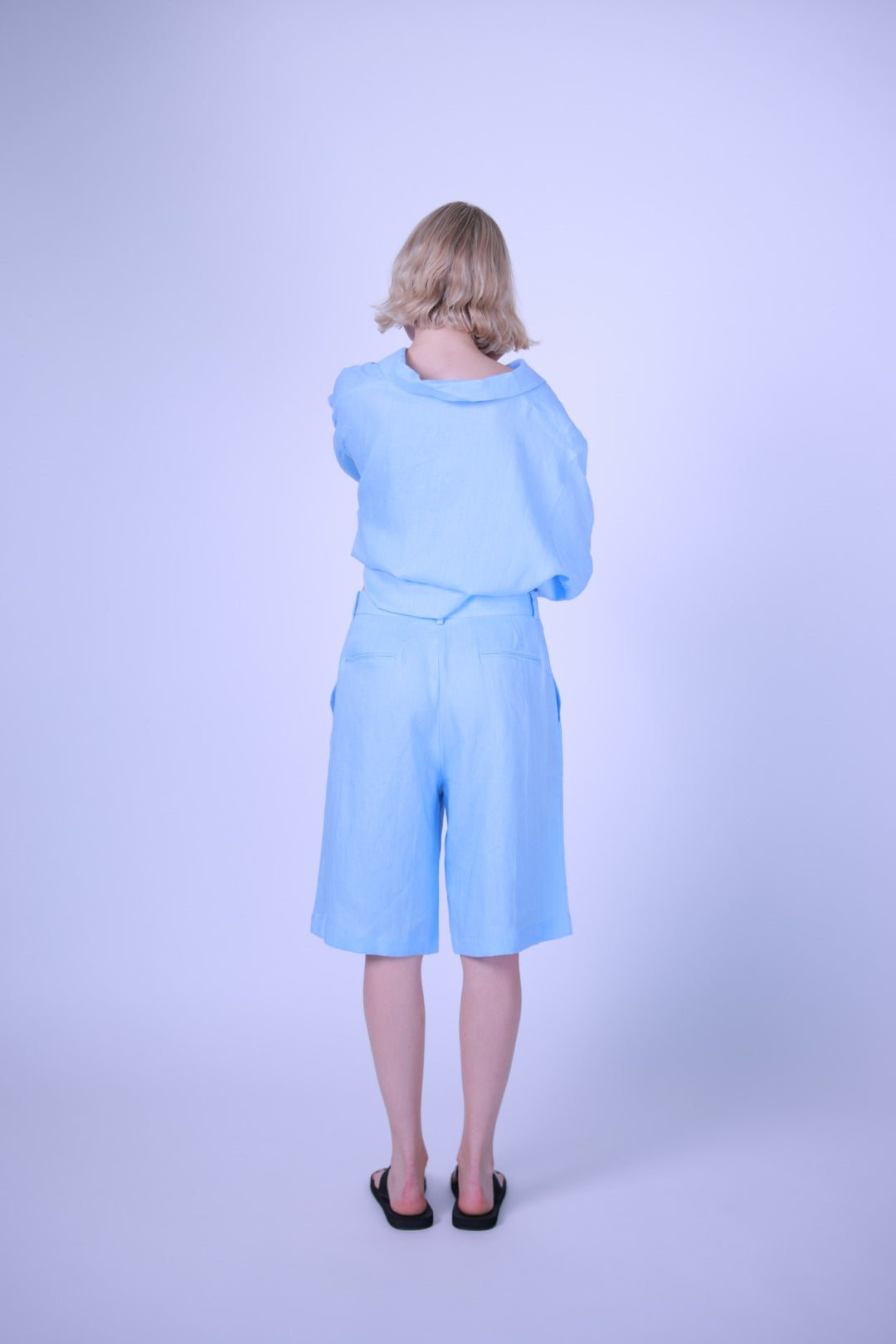 Short pants green/blue/off white