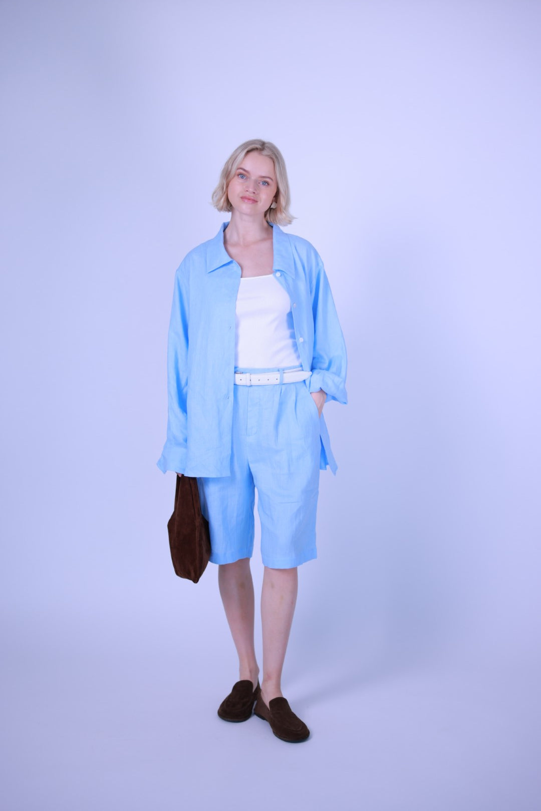 Short pants green/blue/off white