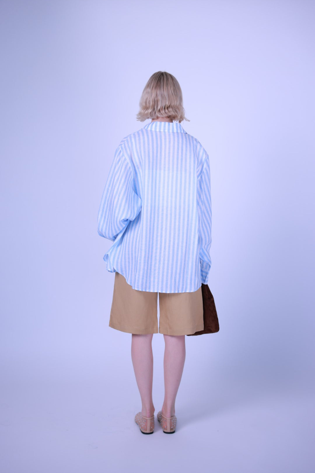 Shirt blue and white stripes