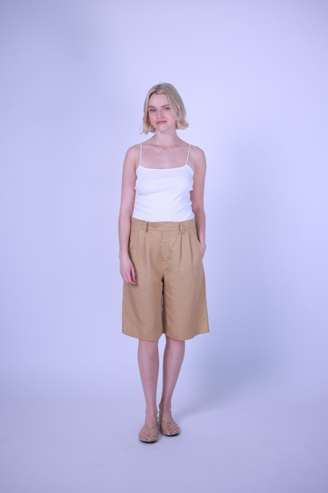 Short pants linen blend
