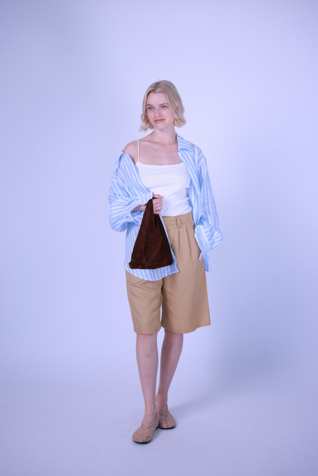 Short pants linen blend