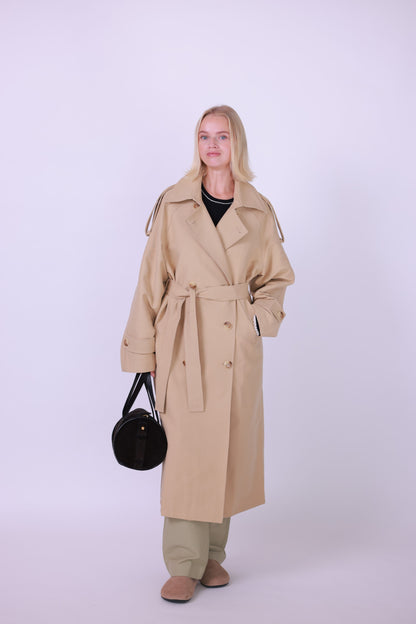 Trenchcoat italian cotton green/beige/yellow/red