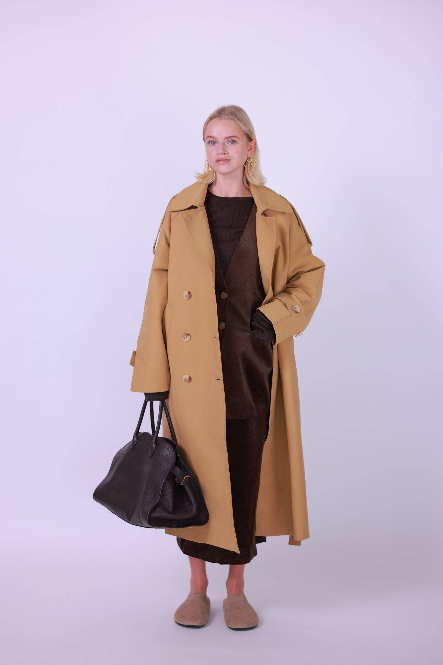 Trenchcoat italian cotton green/beige/yellow/red