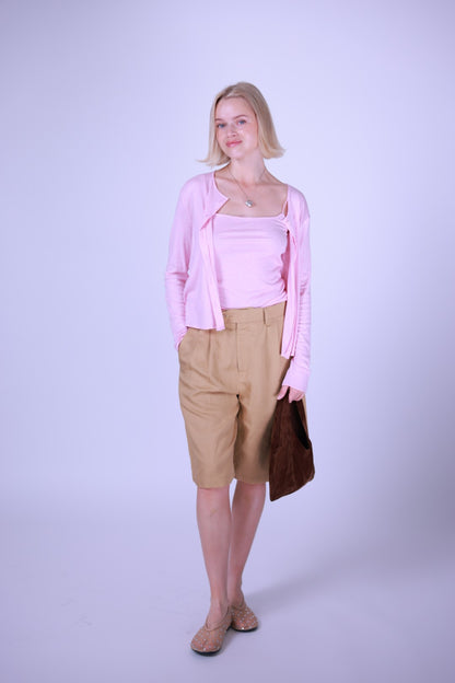 Cardigan green/pink/beige