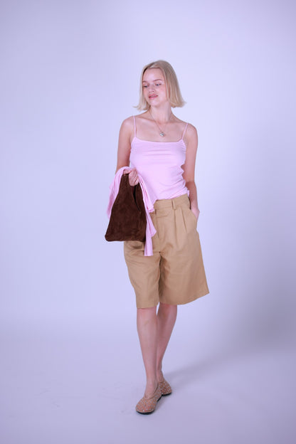 String top white/green/pink/beige