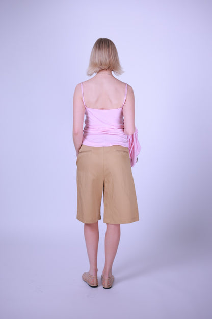String top white/green/pink/beige