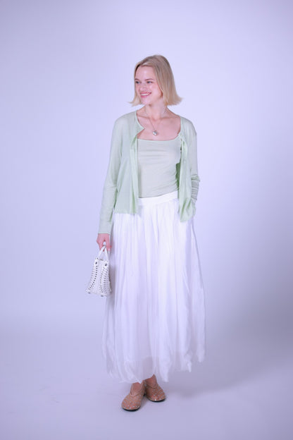 Cardigan green/pink/beige