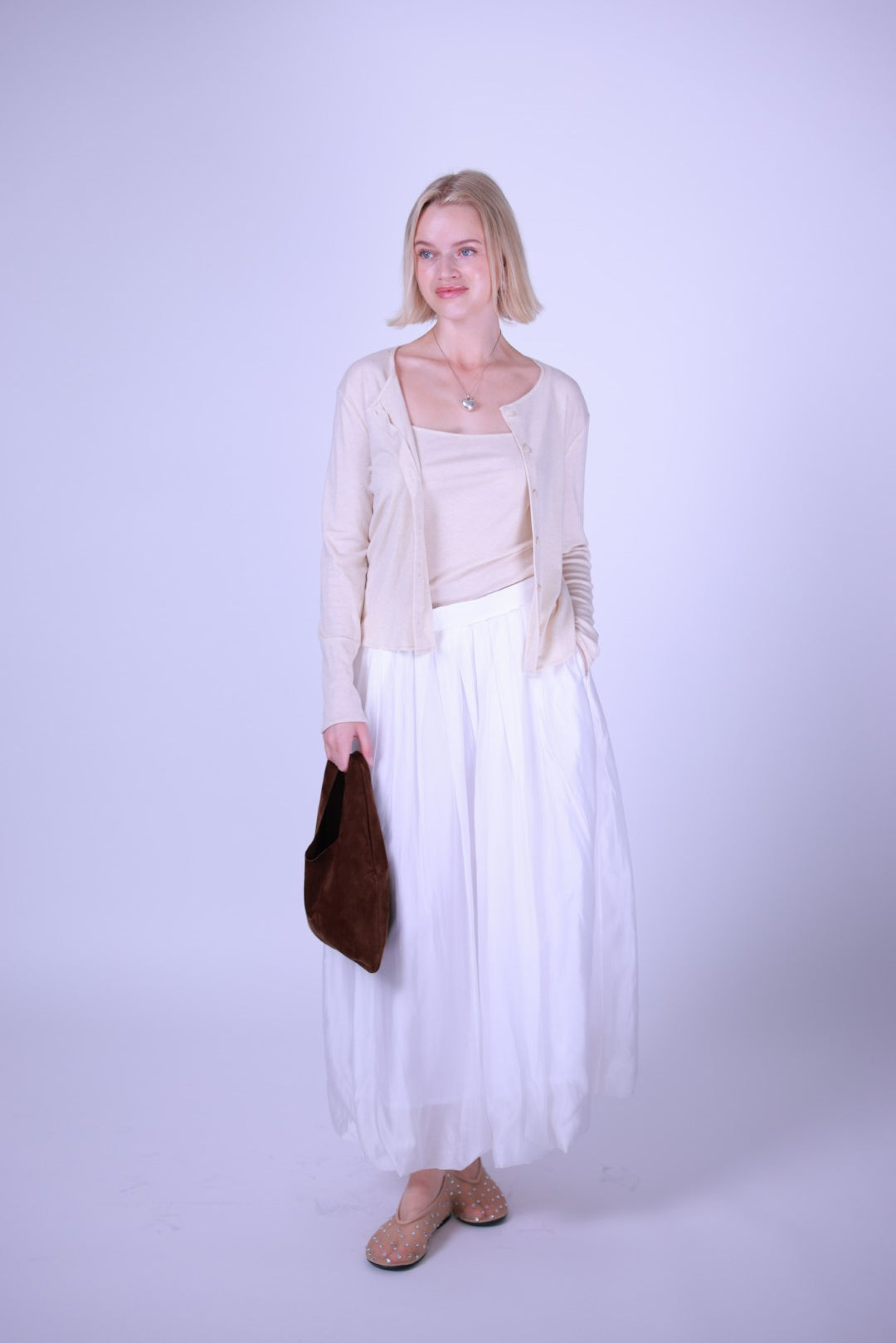 Cardigan green/pink/beige