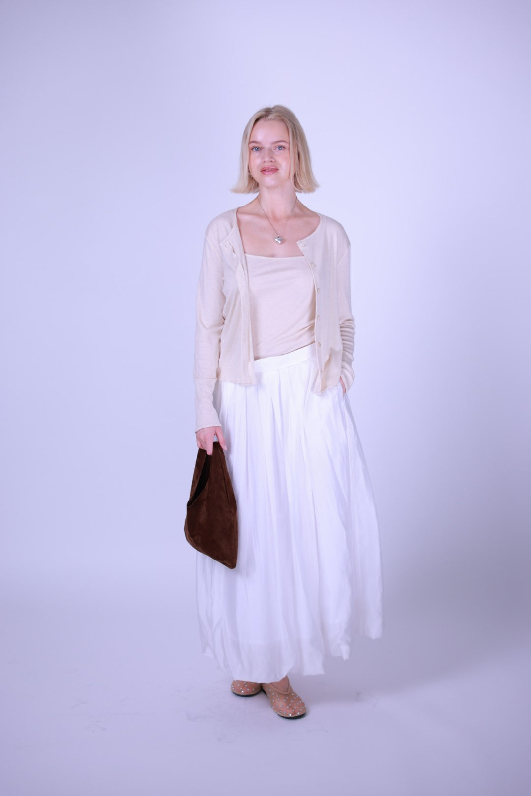 Cardigan green/pink/beige