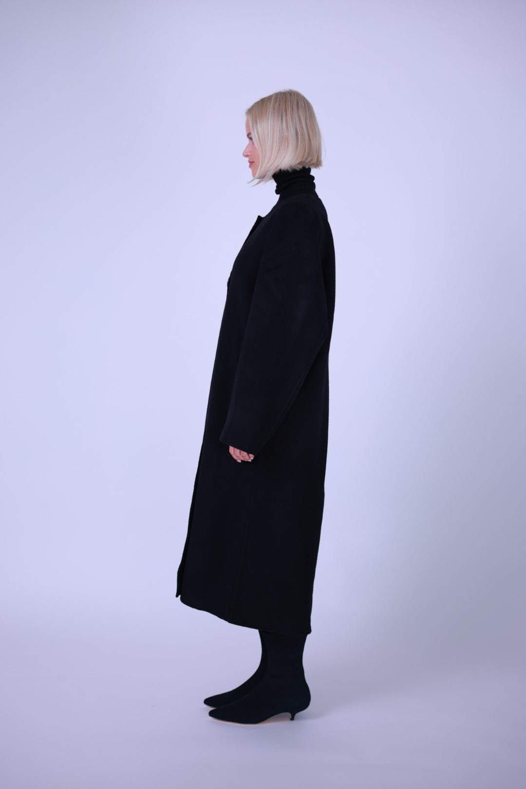 Coat, wool and cashmere blend Grey/Black