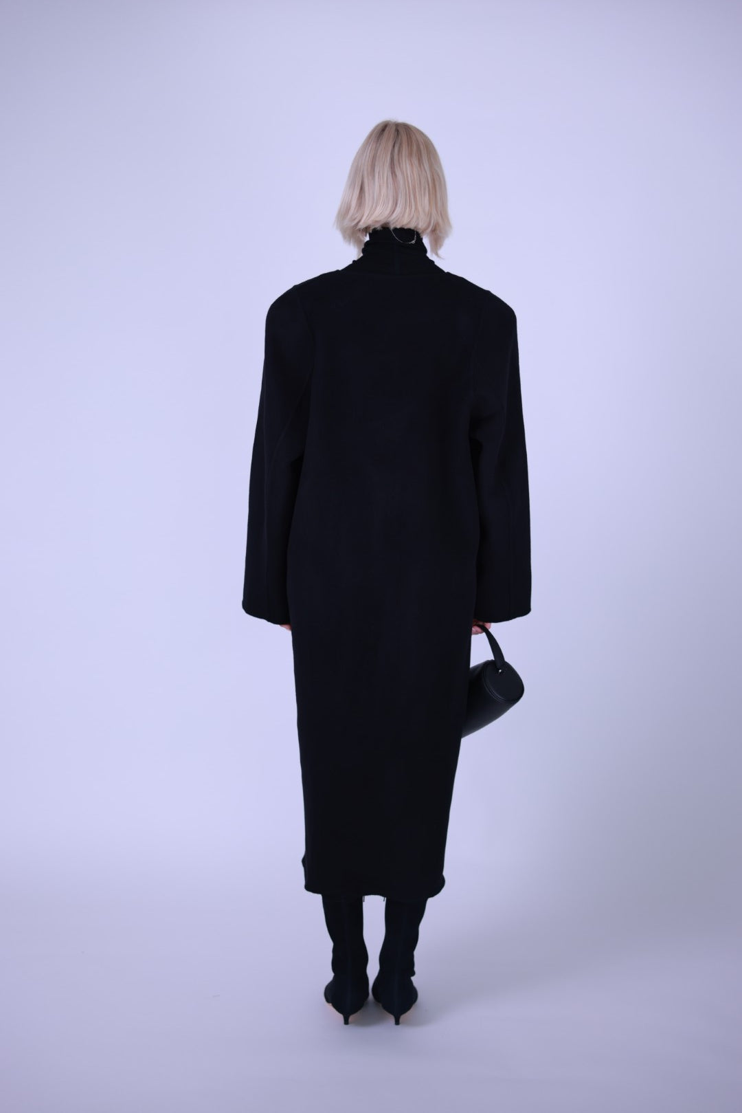 Coat, wool and cashmere blend Grey/Black