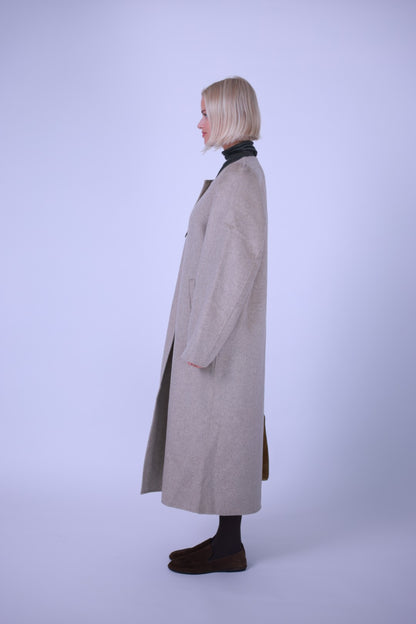 Coat, wool and cashmere blend Grey/Black