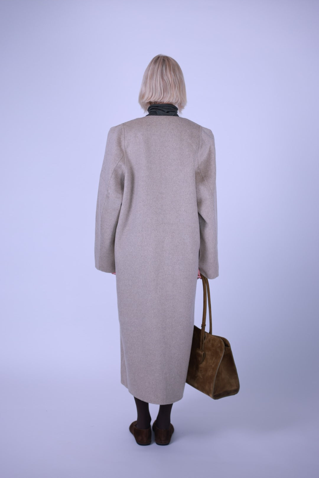 na.e 新品未使用　Wool&Cashmere Long Coat_Gray Coat, wool and cashmere blend Grey/Black – ETIK Nor