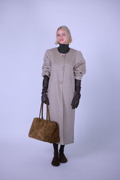 Coat, wool and cashmere blend Grey/Black