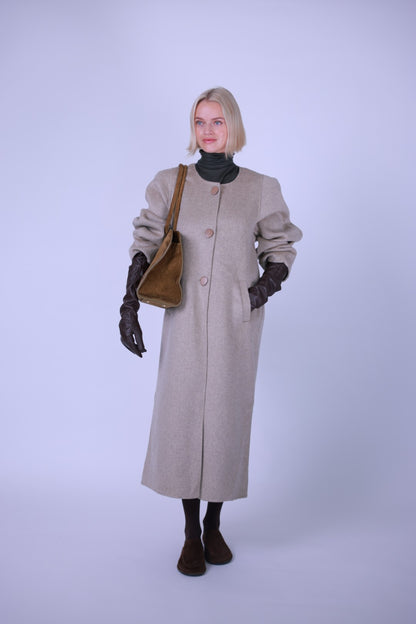 Coat, wool and cashmere blend Grey/Black
