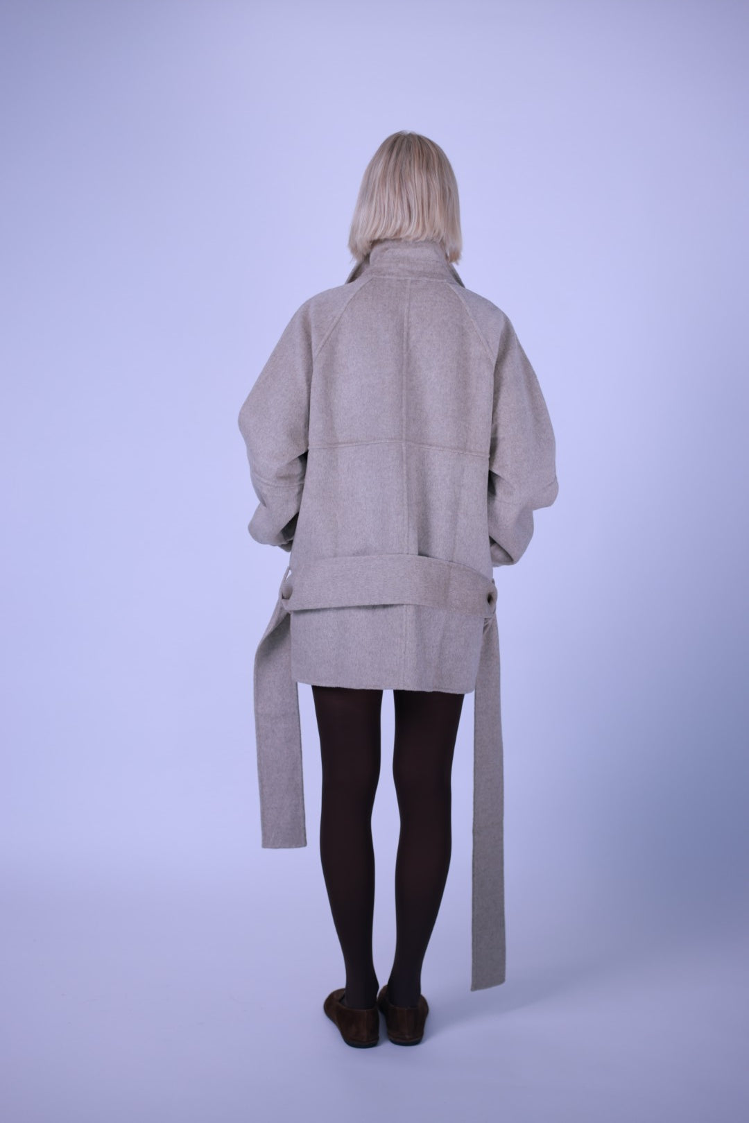 Coat, wool and cashmere blend double breasted