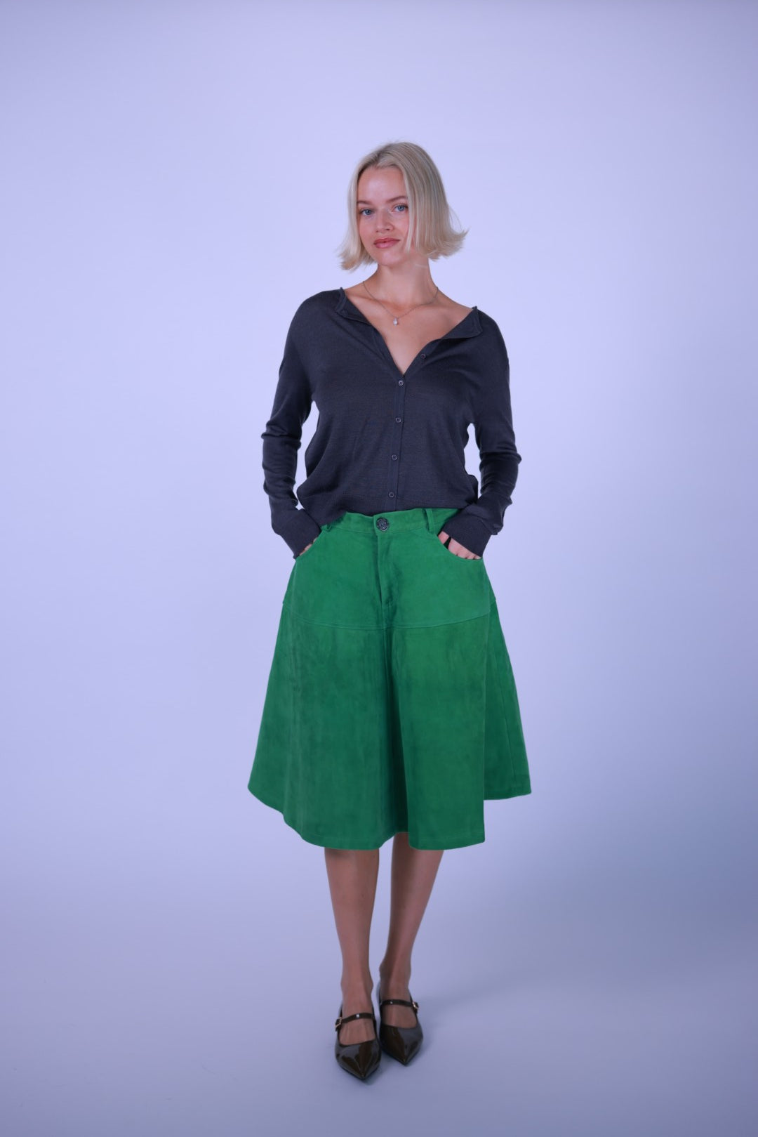 Suede skirt