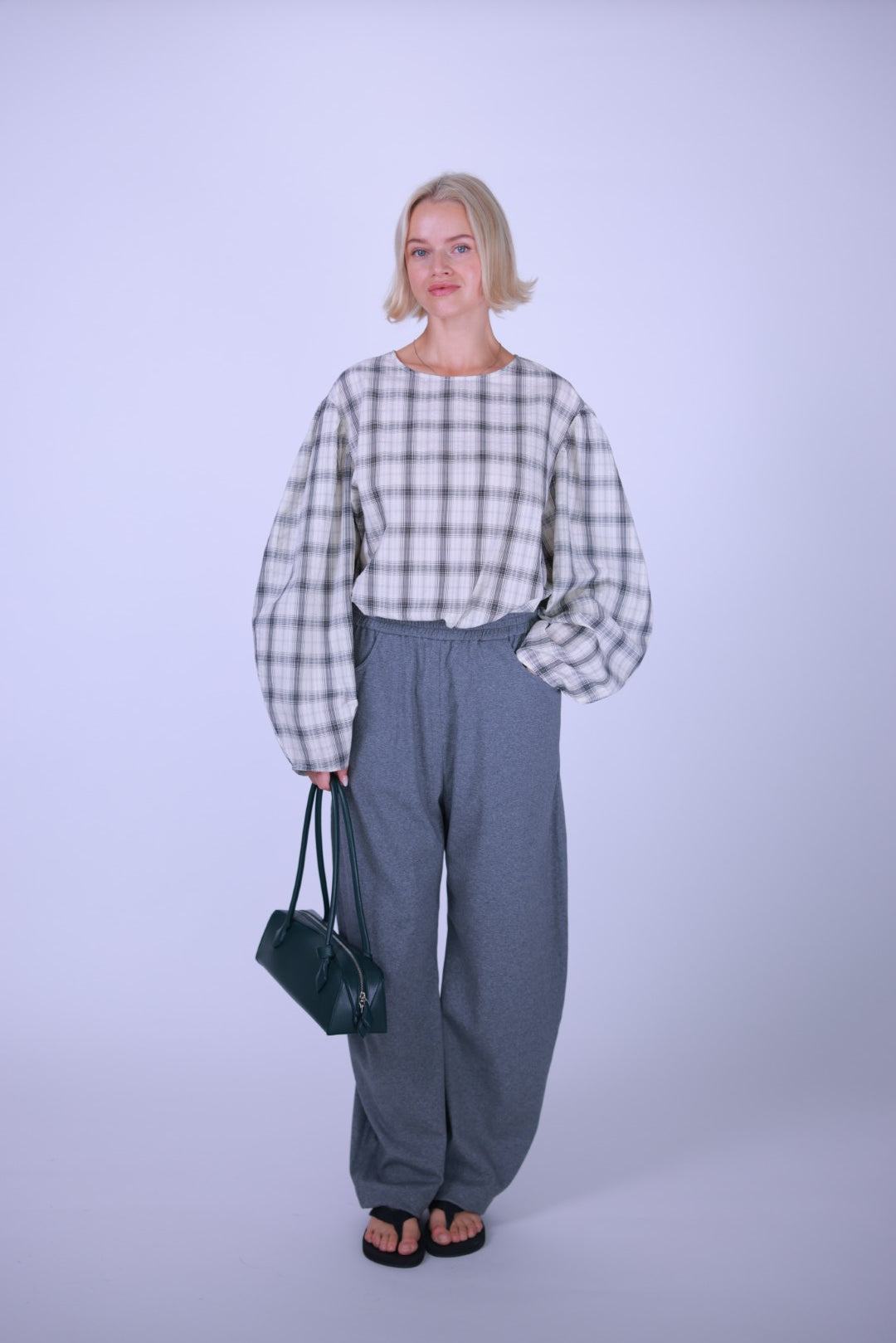 Cotton pants Gray/Black