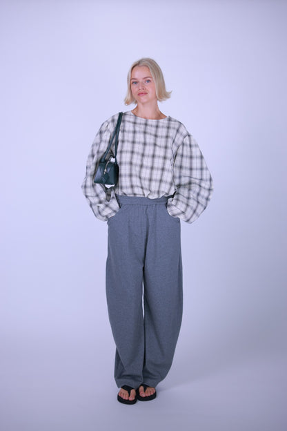 Cotton pants Gray/Black