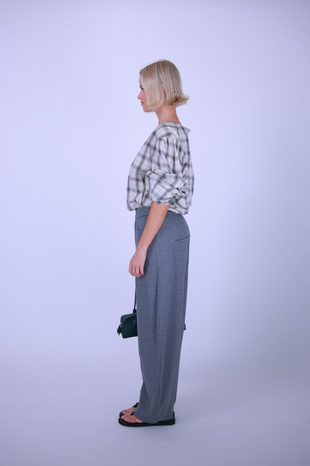 Cotton pants Gray/Black