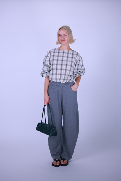 Cotton pants Gray/Black