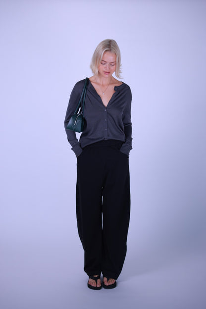 Cotton pants Gray/Black