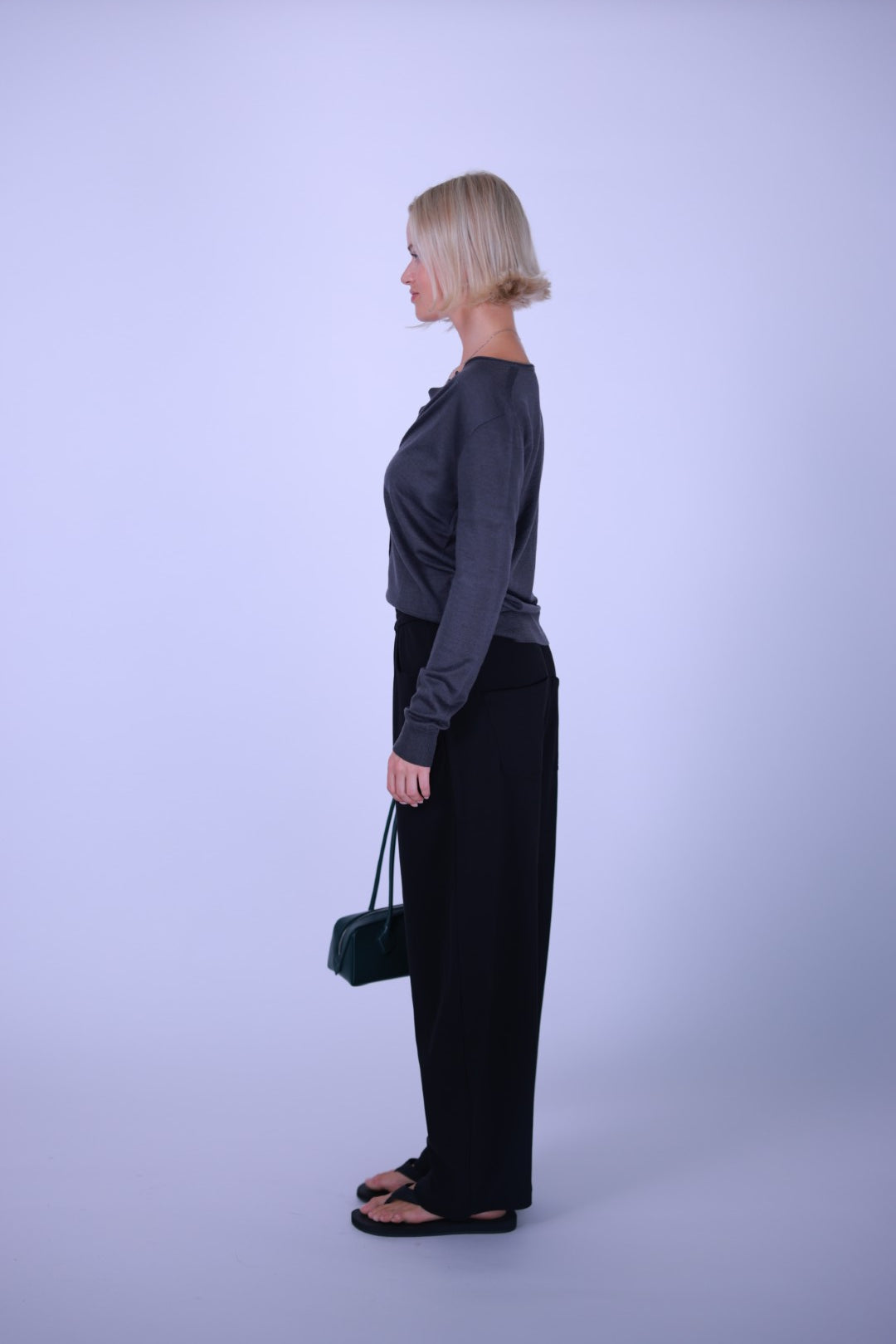 Cotton pants Gray/Black