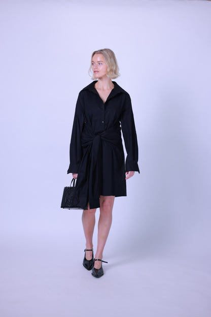 Cotton dress White/Black