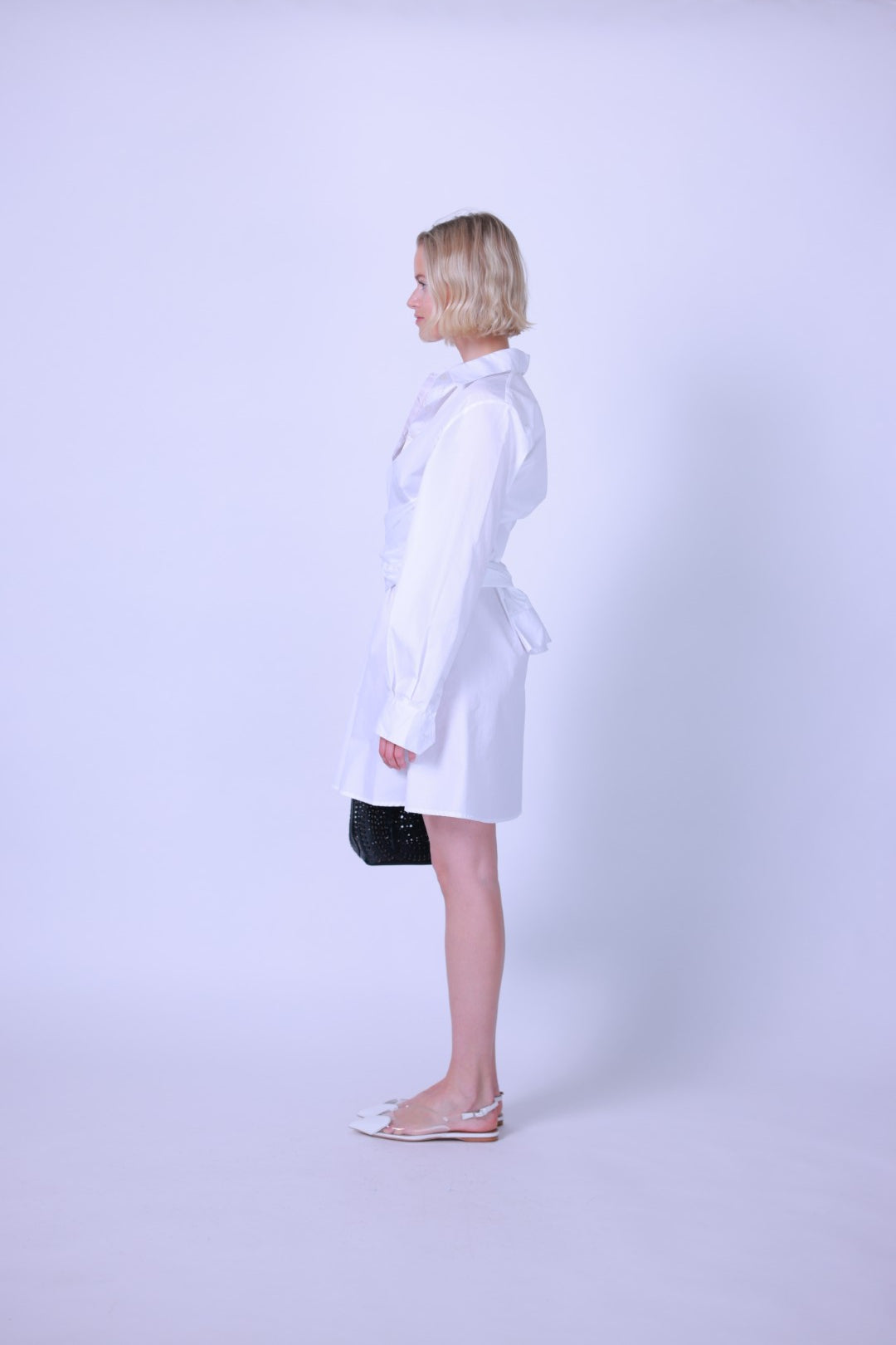 Cotton dress White/Black
