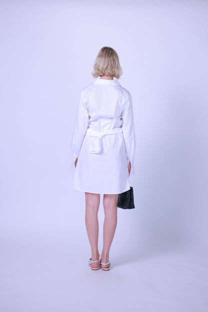 Cotton dress White/Black