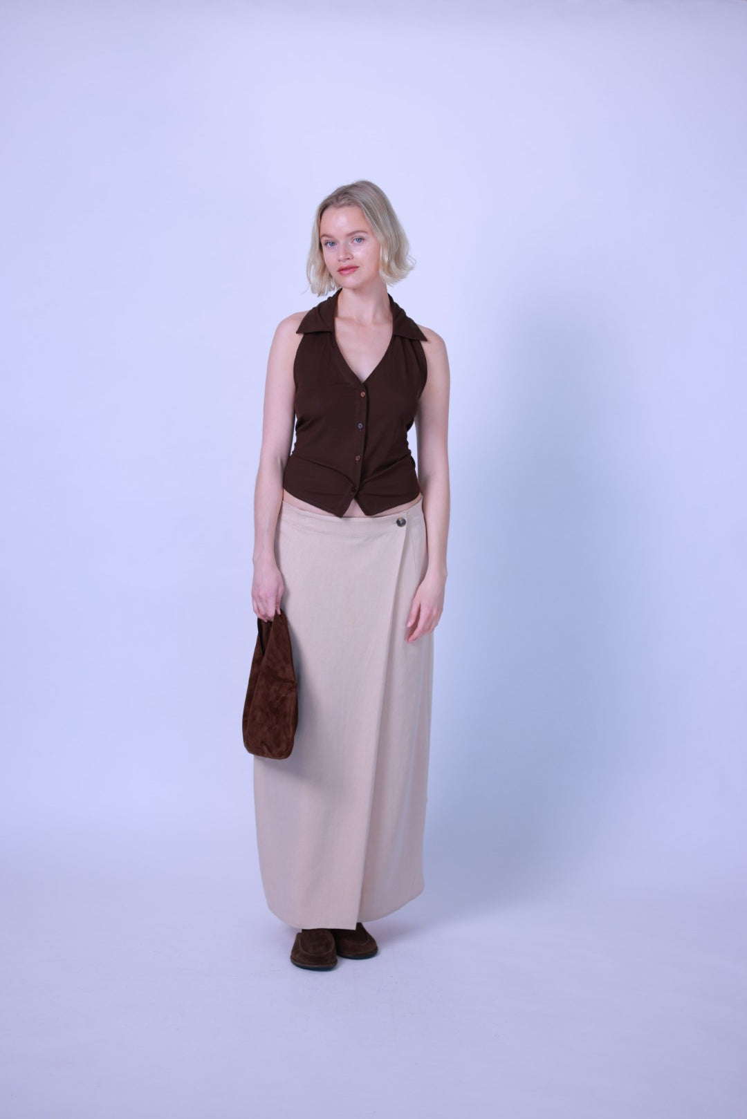 Maxi skirt wool blend