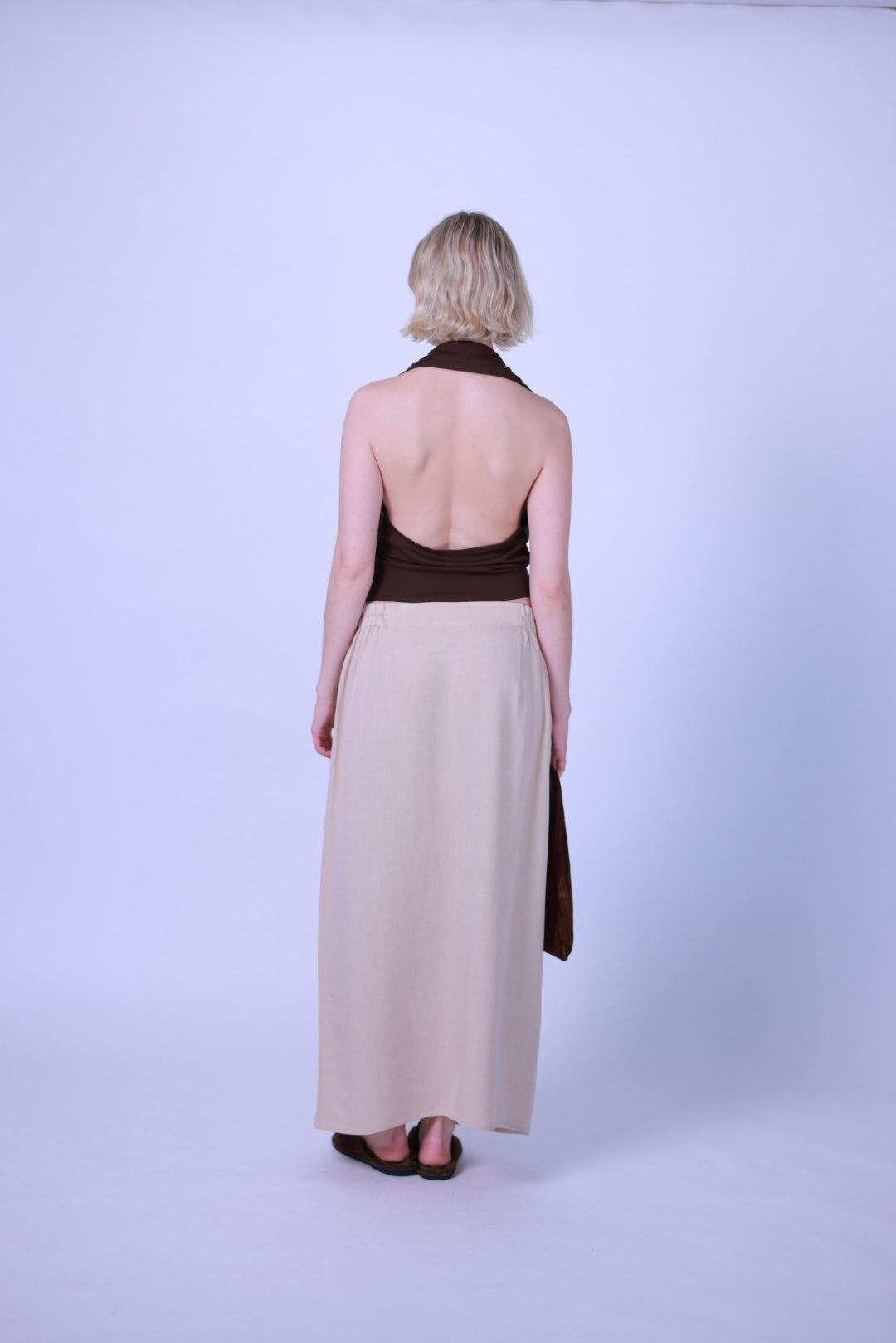 Maxi skirt wool blend