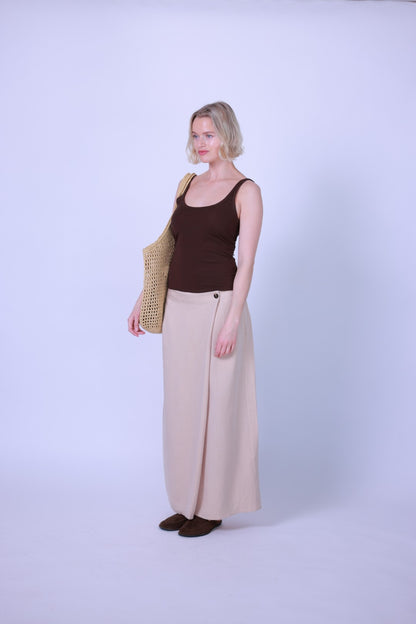 Maxi skirt wool blend