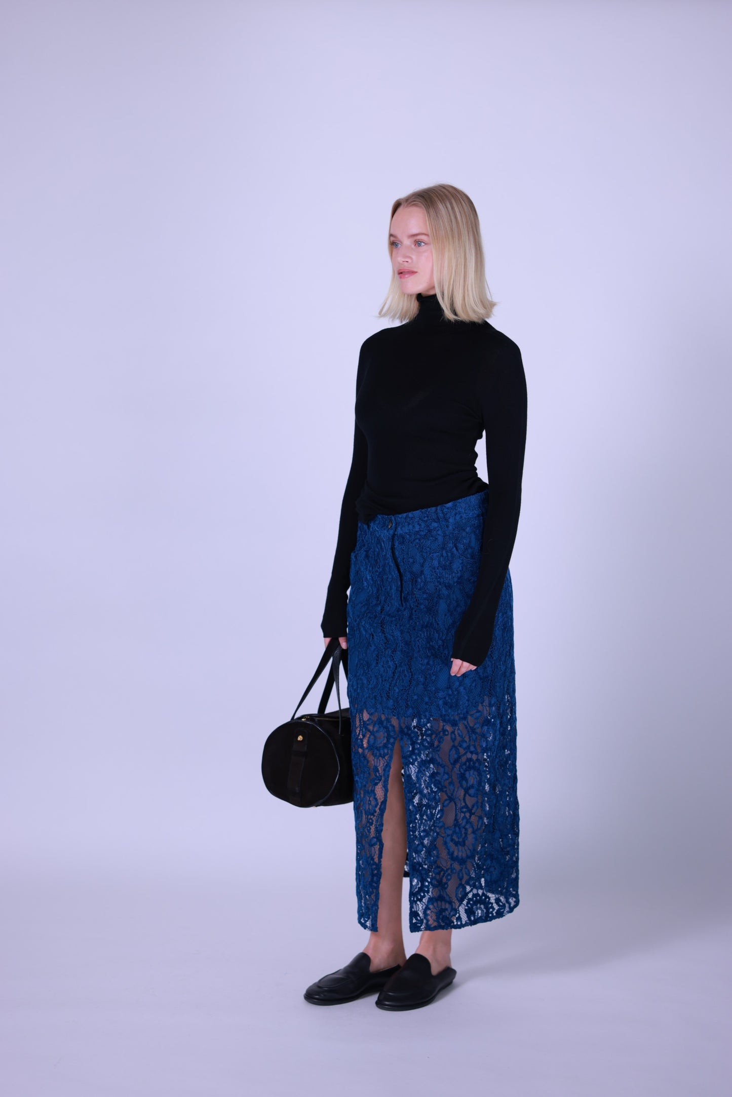 Skirt lace black/blue/white