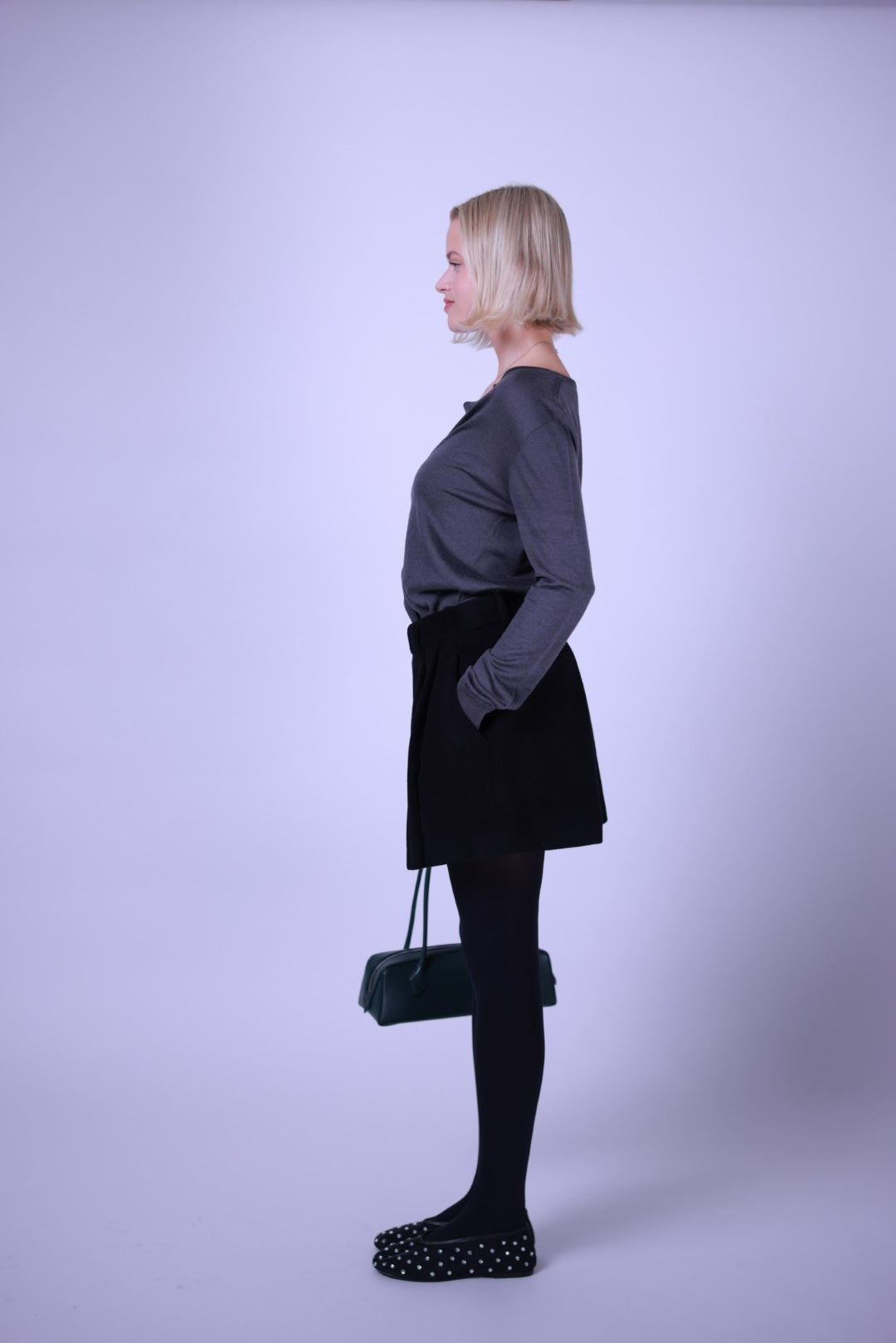 Short pants cashmere blend