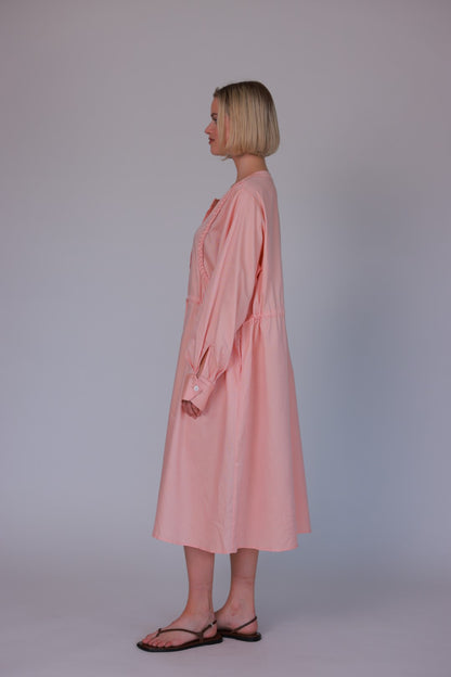 Dress peach/light blue/grey