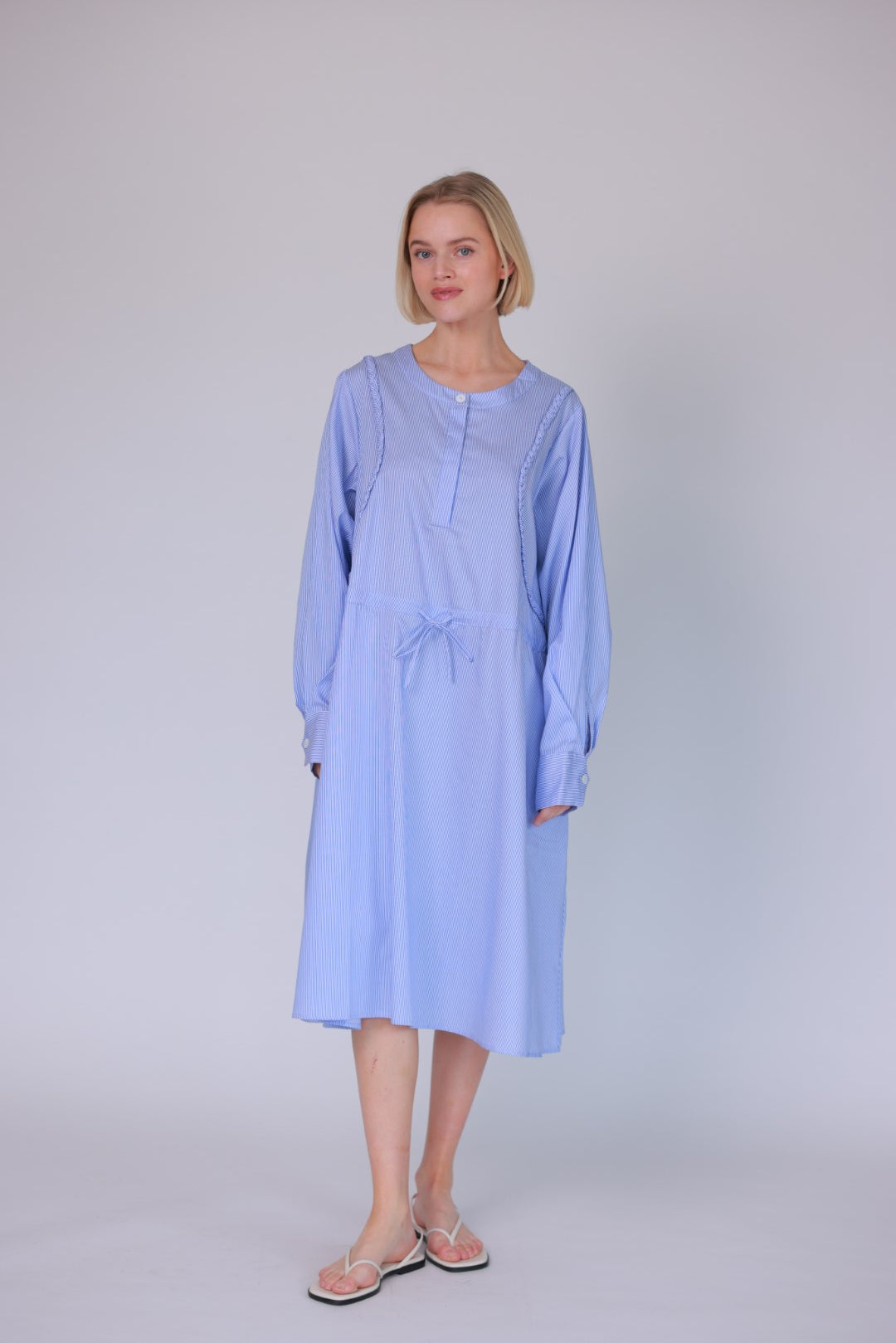 Dress peach/light blue/grey